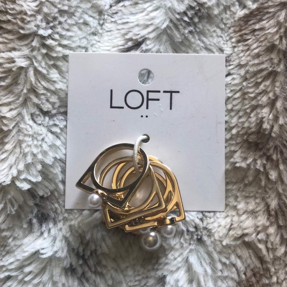 LOFT Pearl Stackable Ring Set